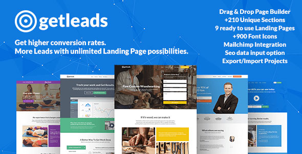 GETLEADS V1.5.5 &ndash; LANDING PAGE PACK WITH PAGE BUILDER